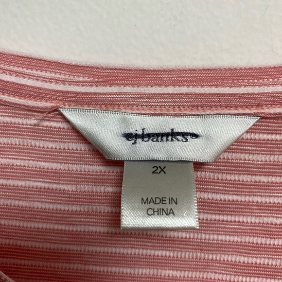 CJ Banks Women’s Plus Size 2X Comfort Pullover Striped Blouse long sleeve - Picture 3 of 5